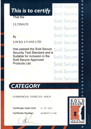 certificat gold sold secure